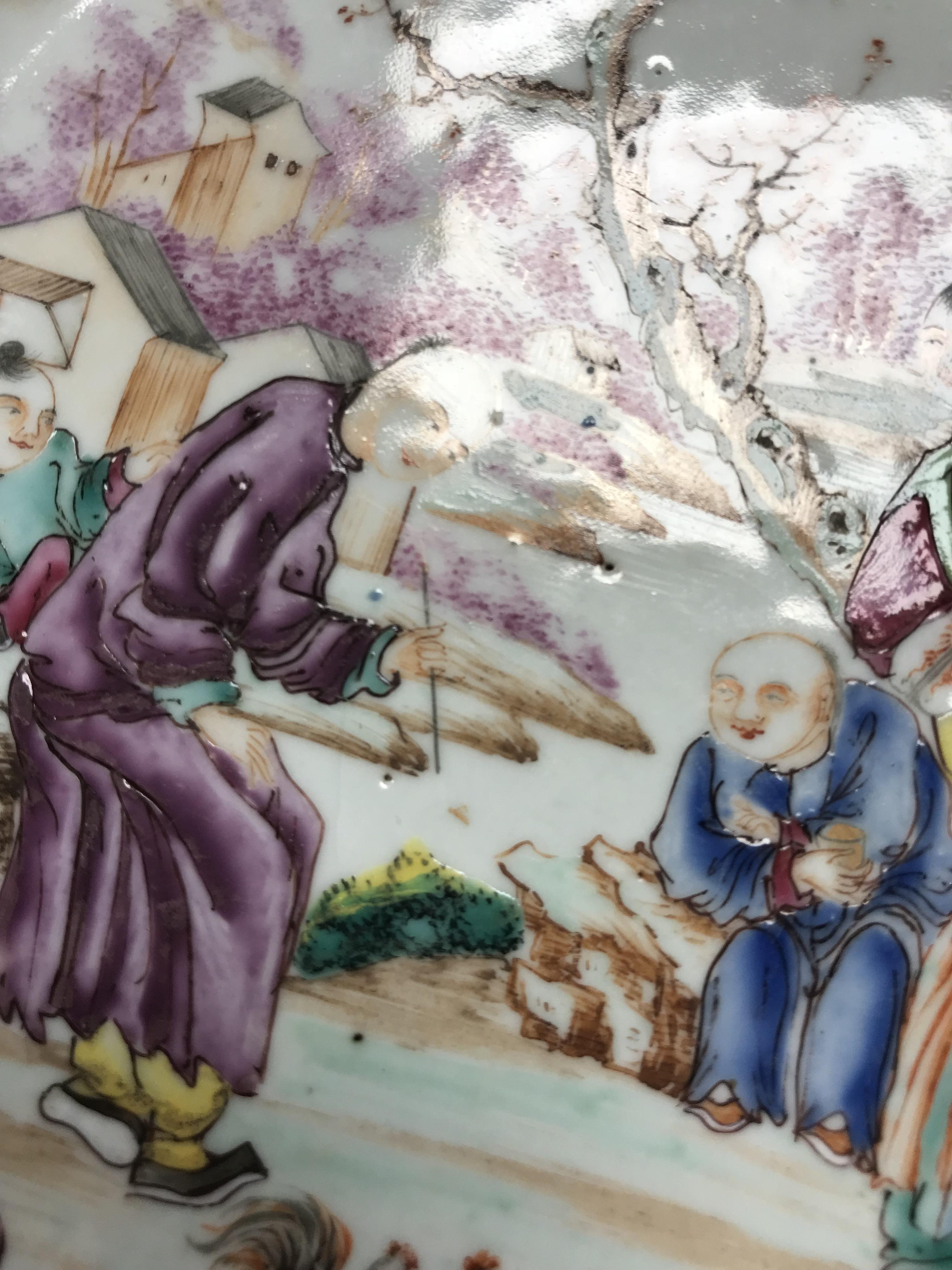 A Chinese Qianlong famille rose plate, t - Image 6 of 20