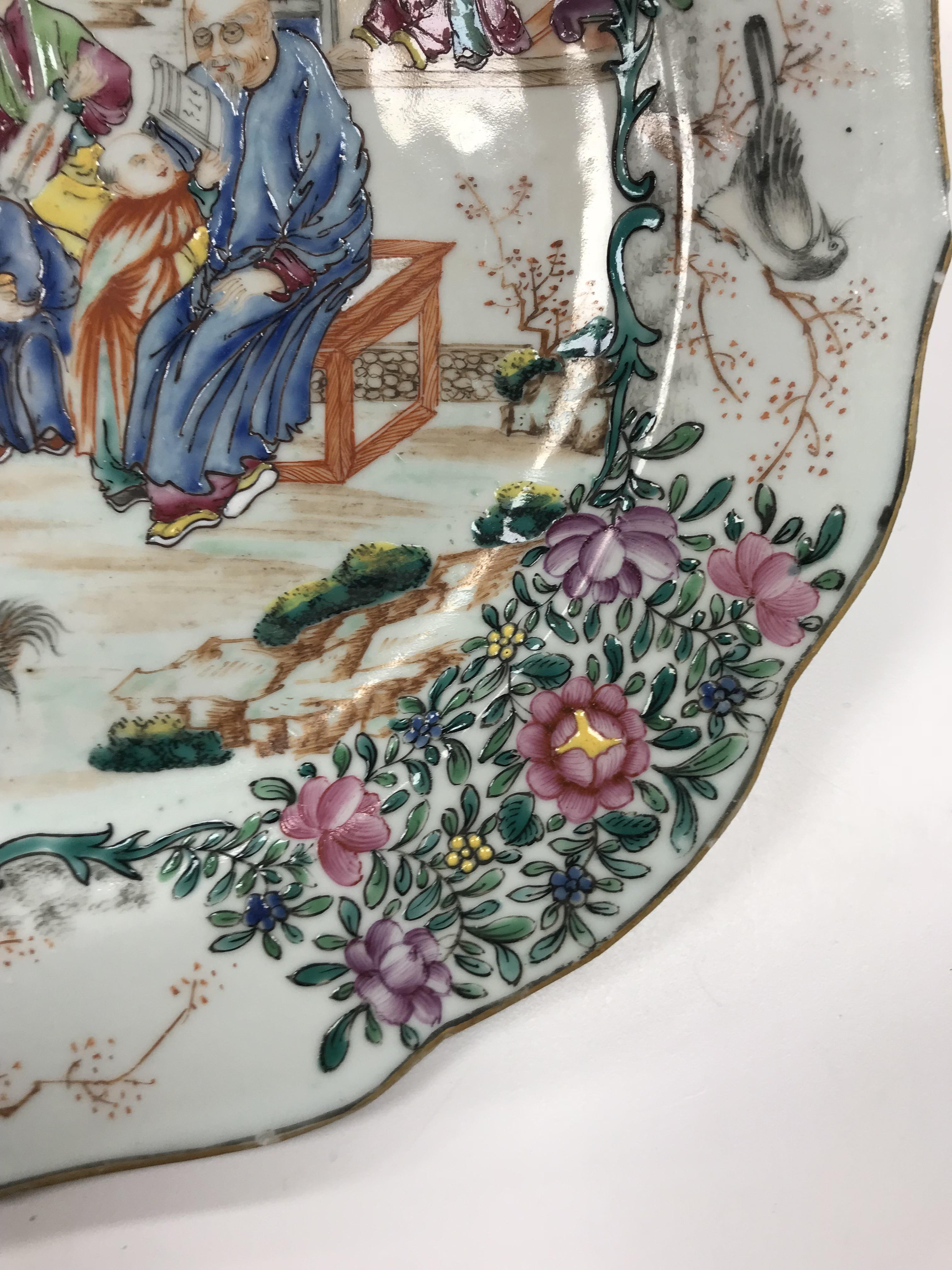 A Chinese Qianlong famille rose plate, t - Image 15 of 19