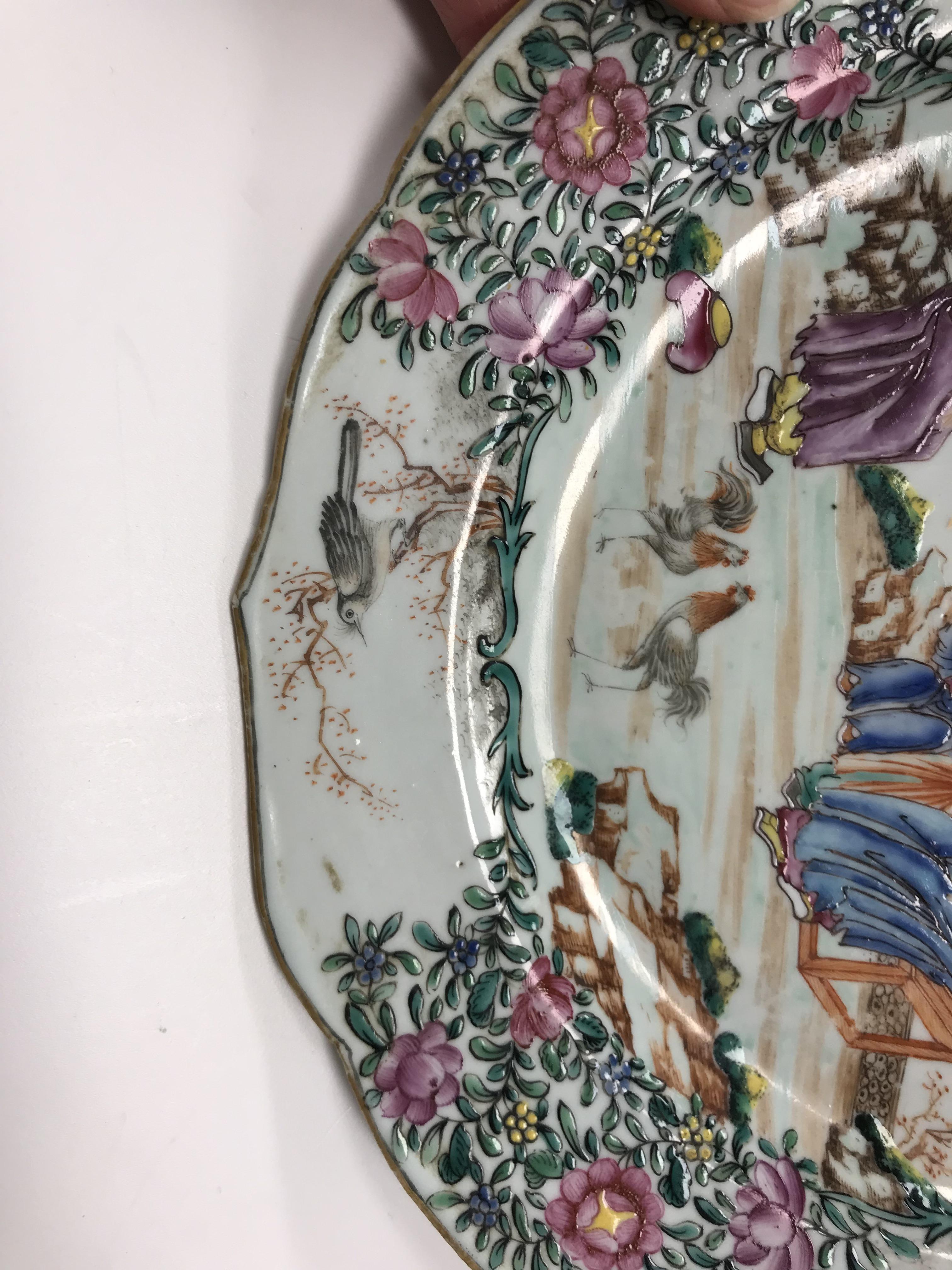 A Chinese Qianlong famille rose plate, t - Image 16 of 20