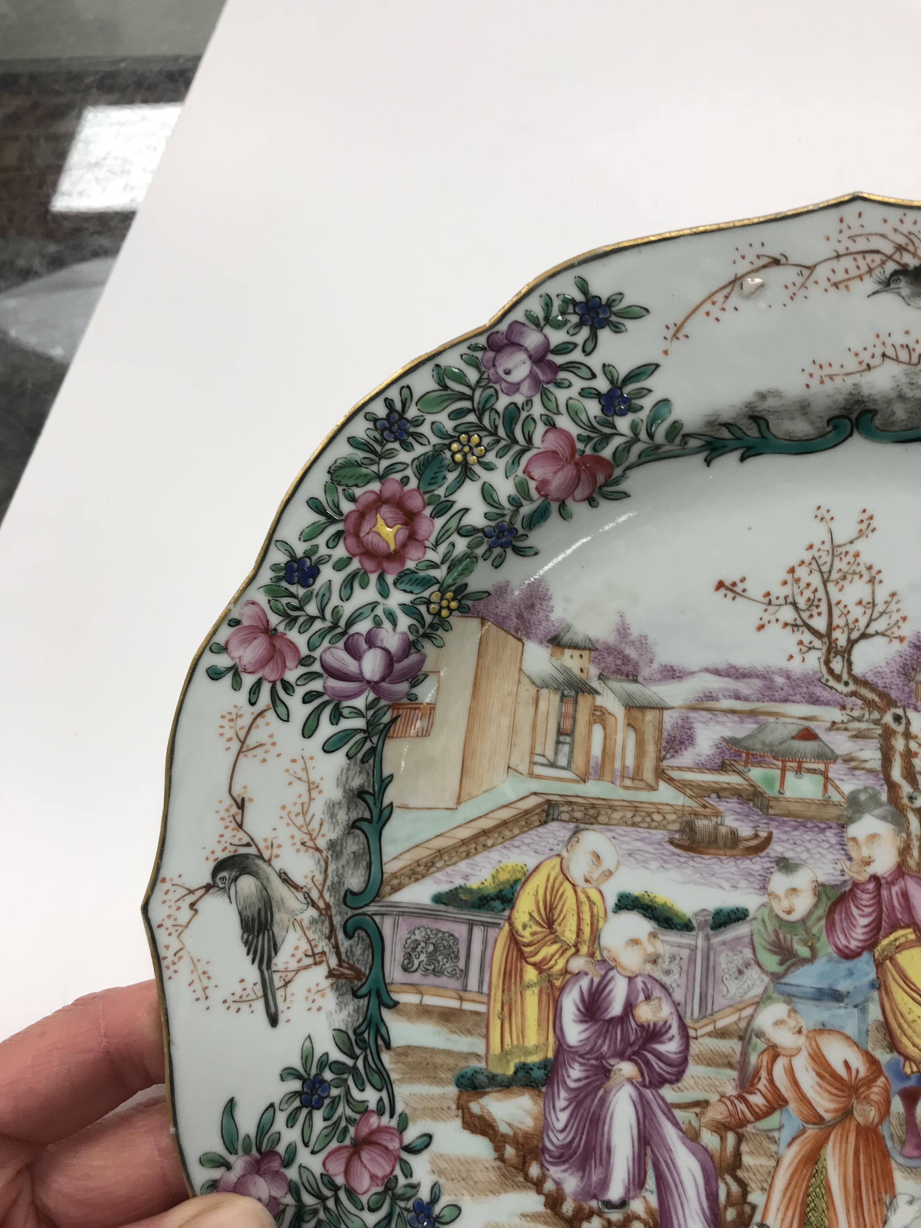 A Chinese Qianlong famille rose plate, t - Image 13 of 18