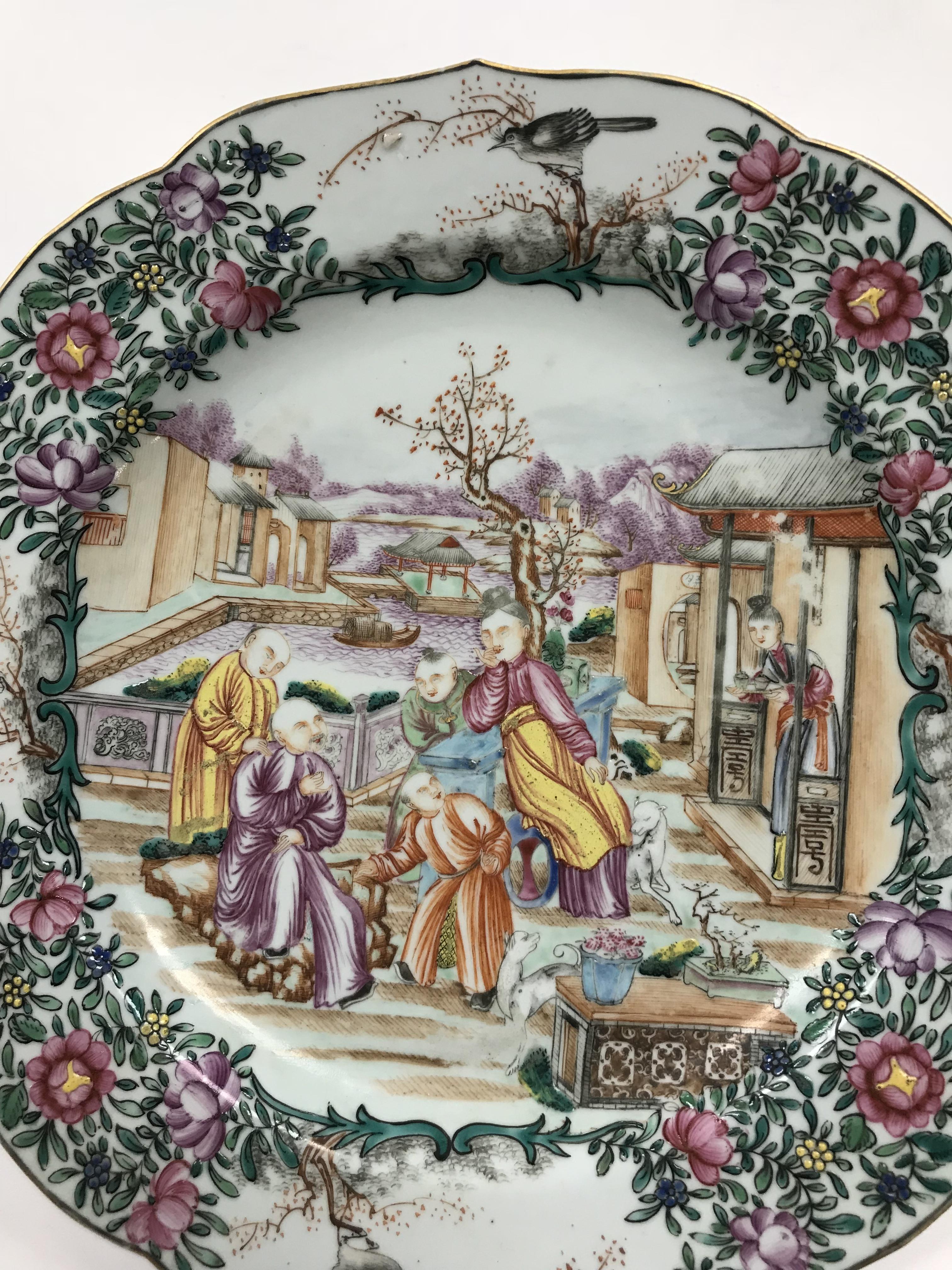 A Chinese Qianlong famille rose plate, t - Image 12 of 18