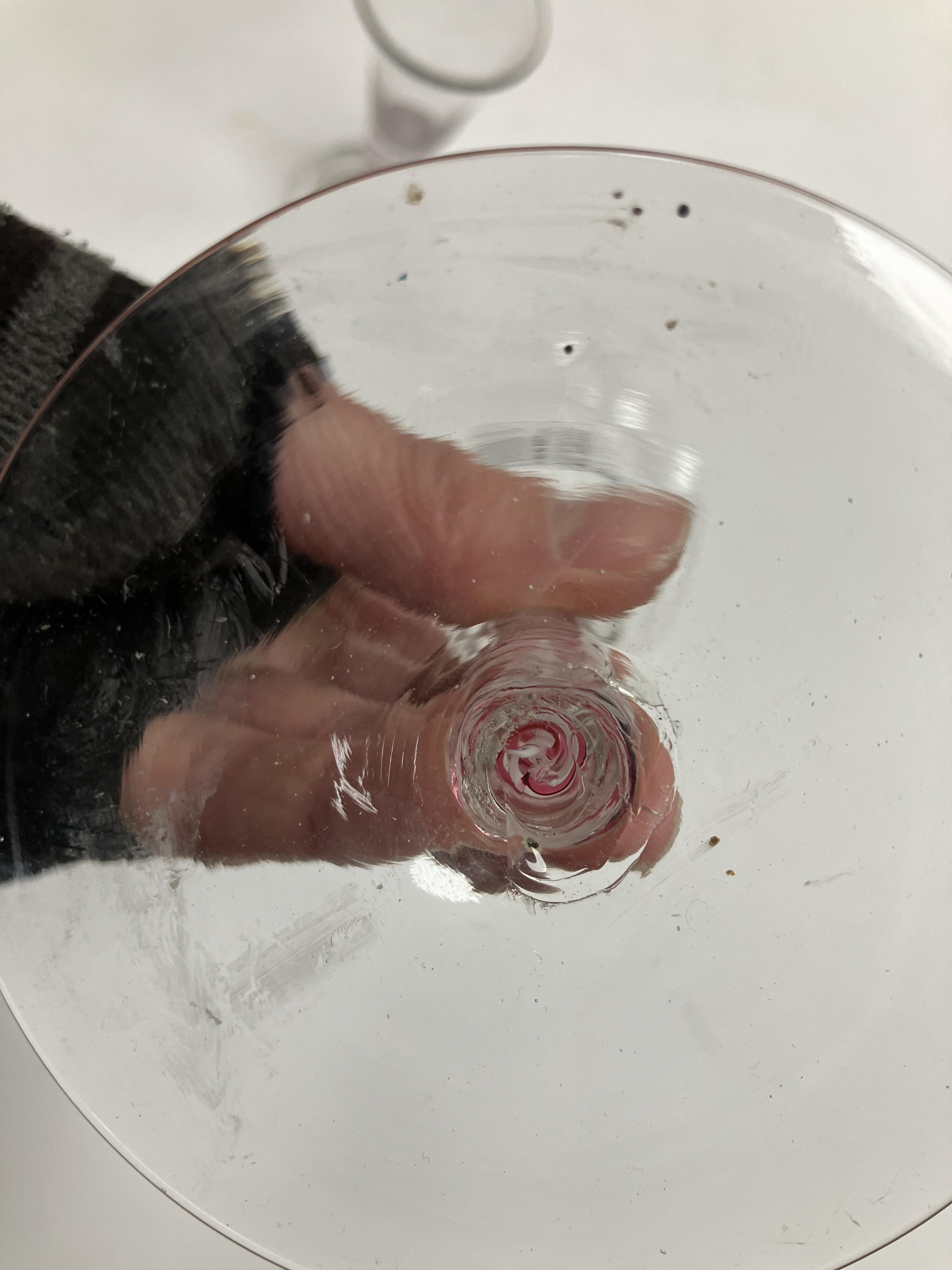 A Georgian enamel twist stem wine glass - Image 9 of 18