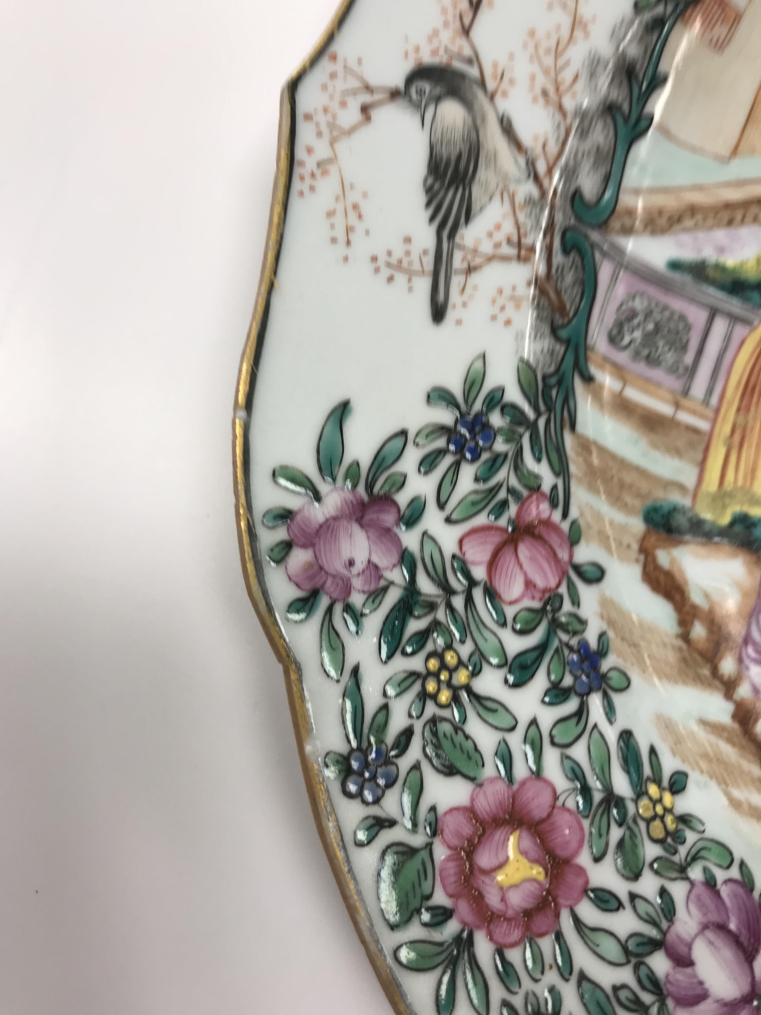 A Chinese Qianlong famille rose plate, t - Image 6 of 18