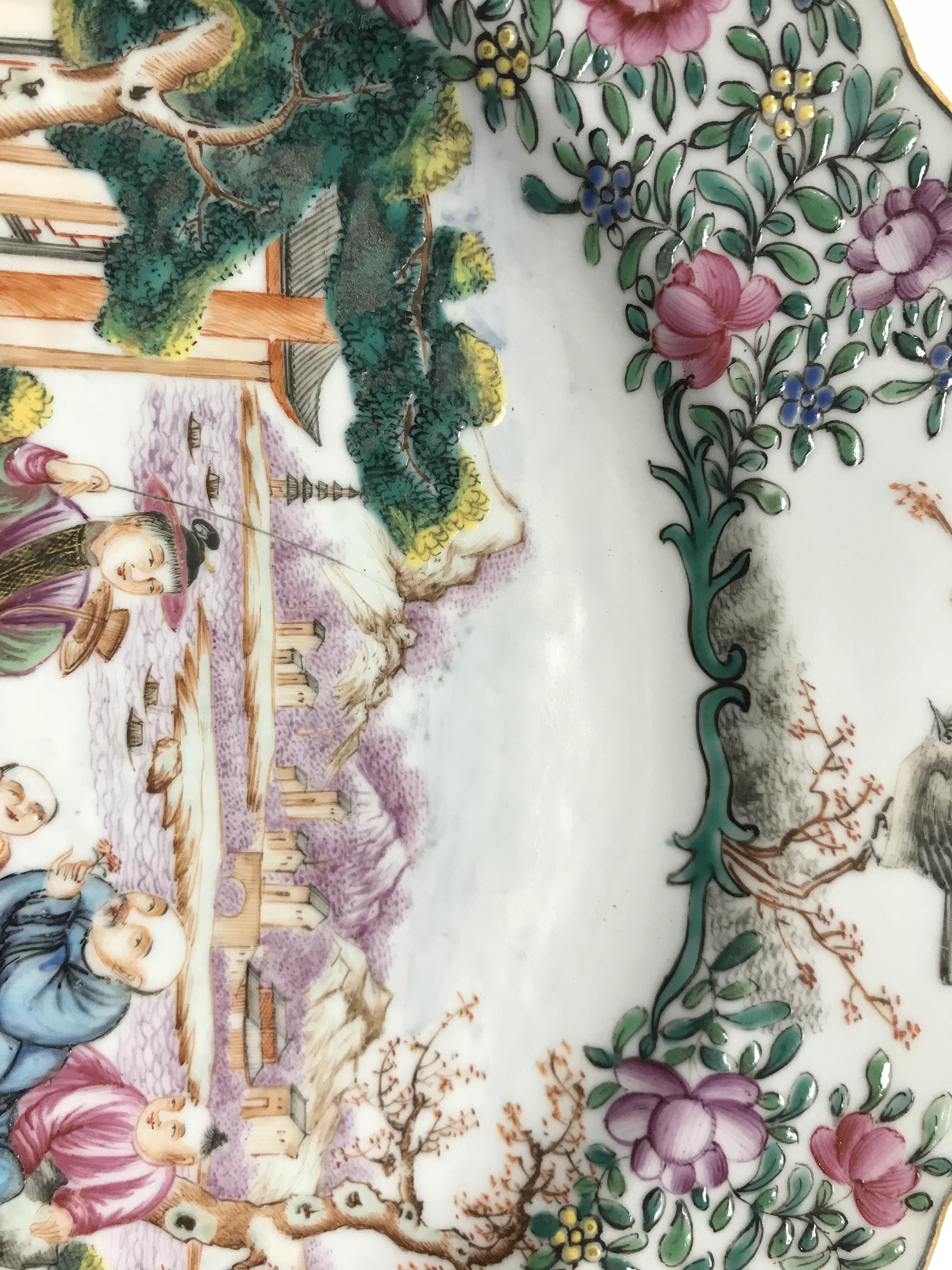 A Chinese Qianlong famille rose plate, t - Image 8 of 15