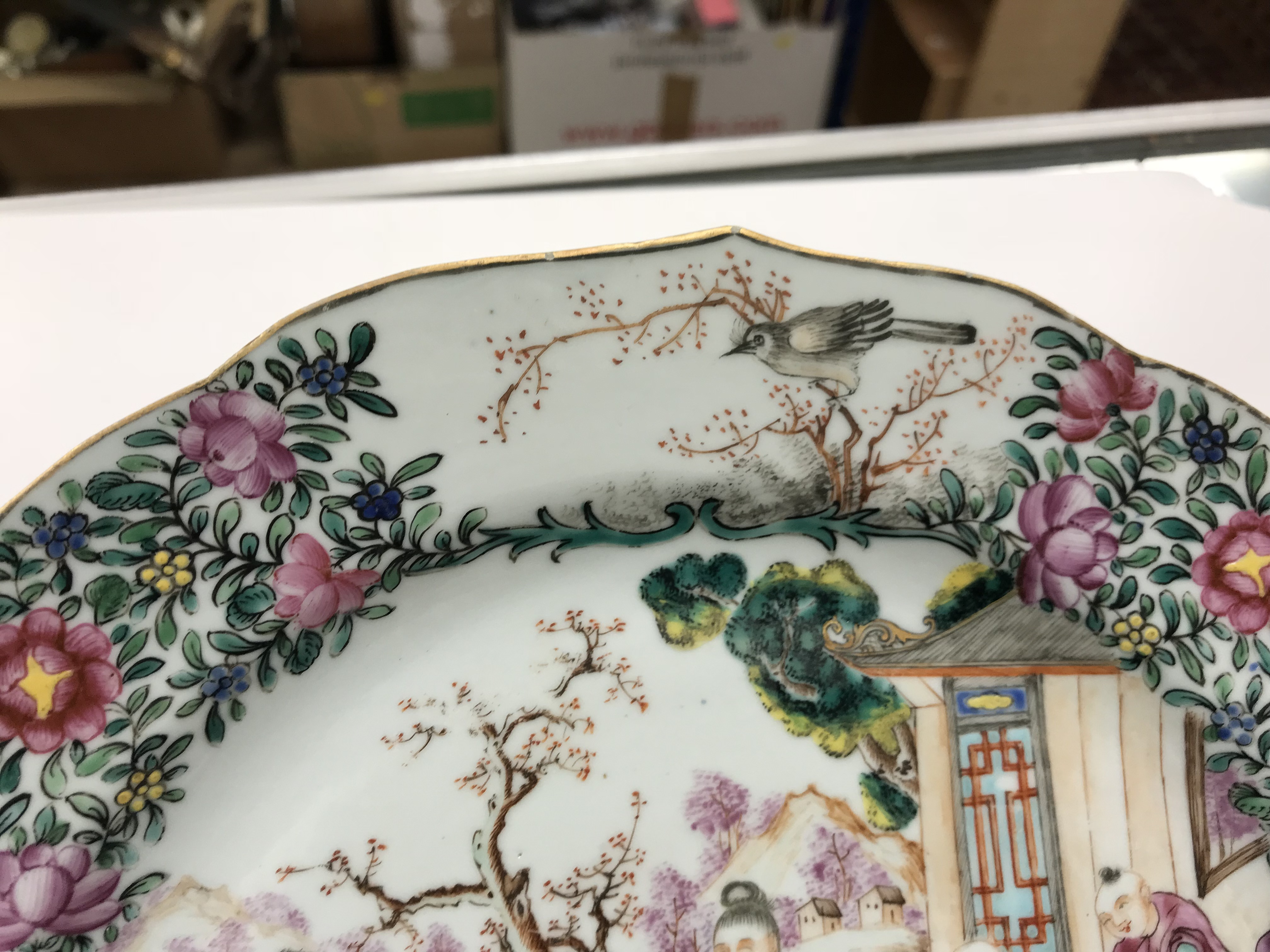 A Chinese Qianlong famille rose plate, t - Image 19 of 20