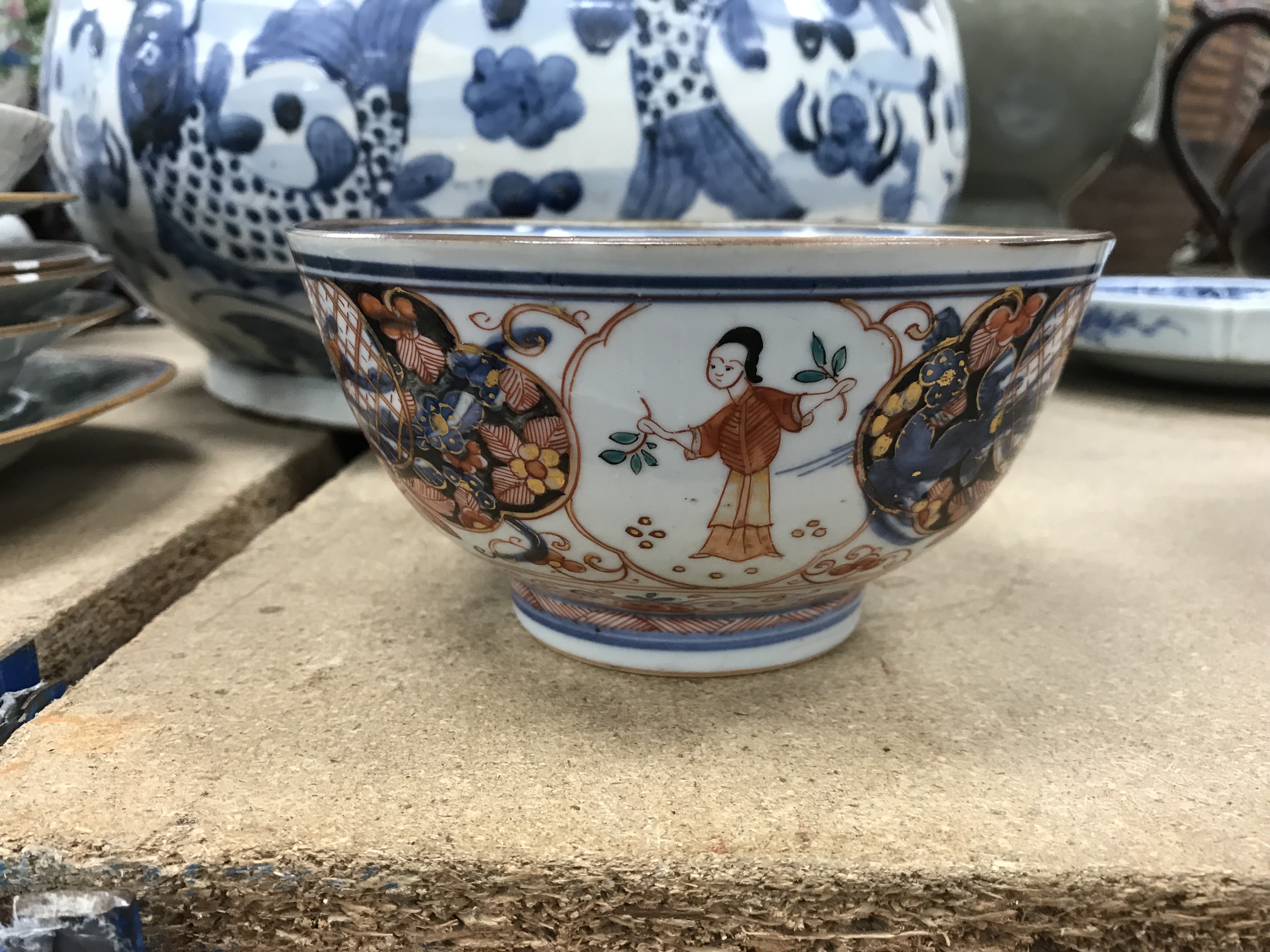 A 19th Century Chinese polychrome decora - Image 20 of 22