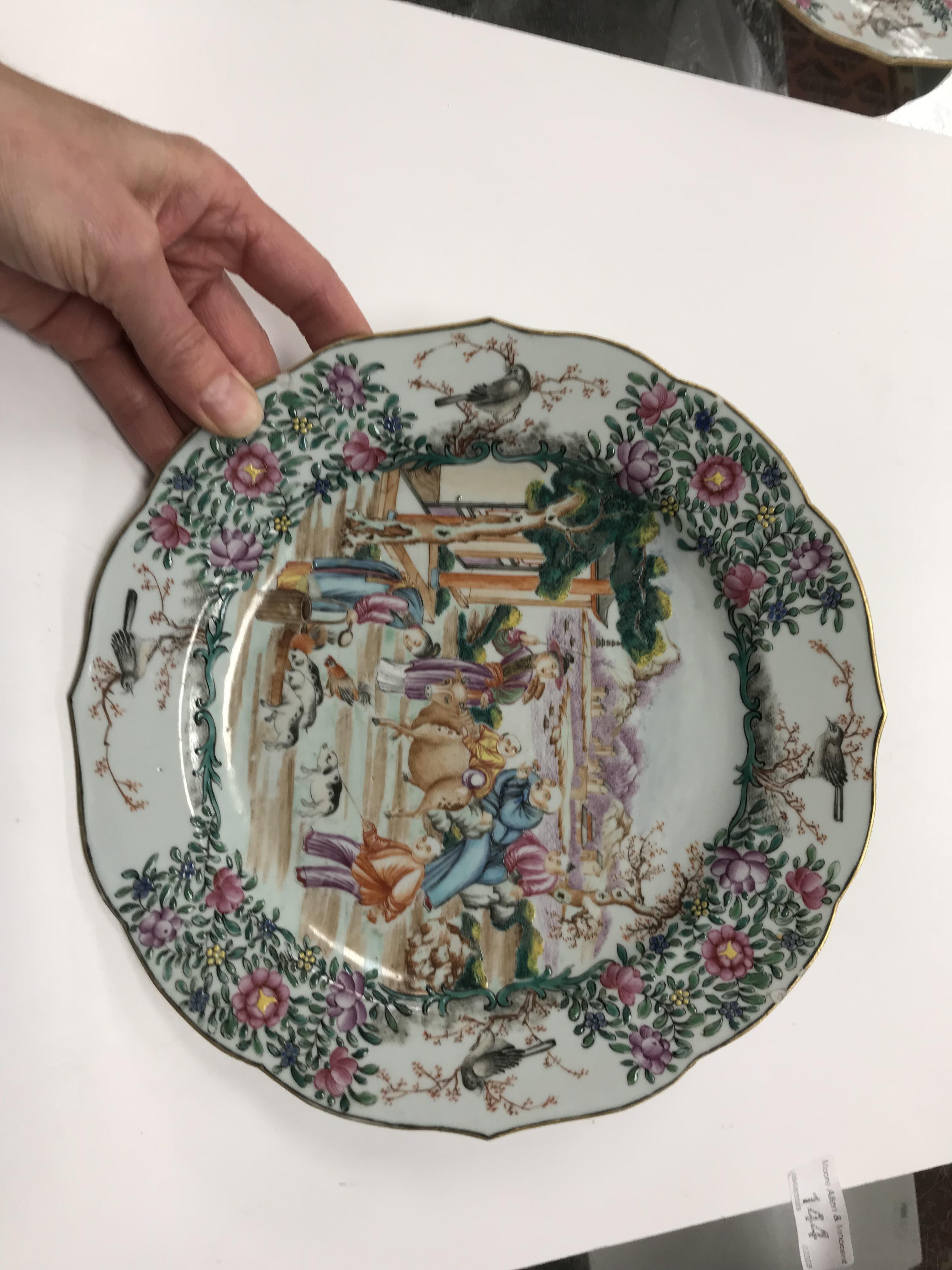 A Chinese Qianlong famille rose plate, t - Image 15 of 15