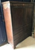 A 19th Century mahogany two door hanging