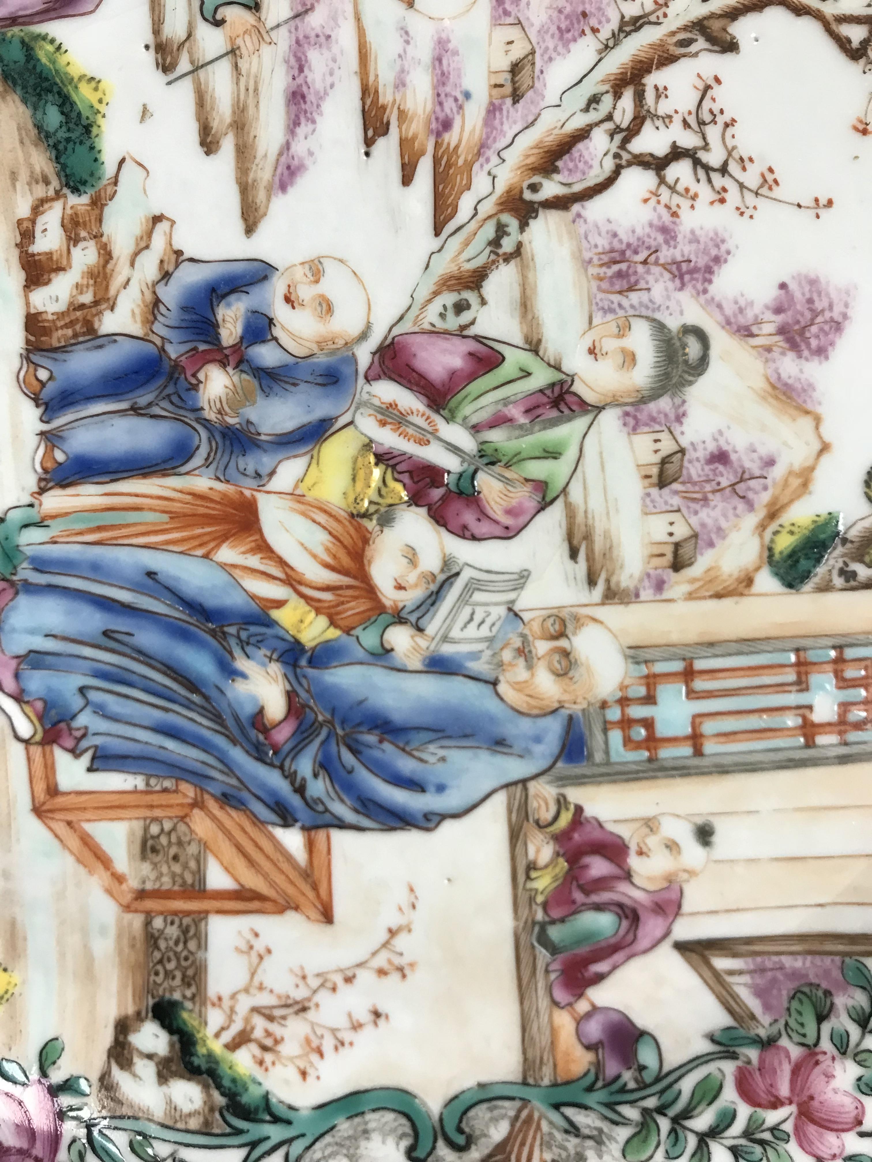 A Chinese Qianlong famille rose plate, t - Image 11 of 20