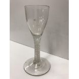 An 18th Century wine glass, the bucket s