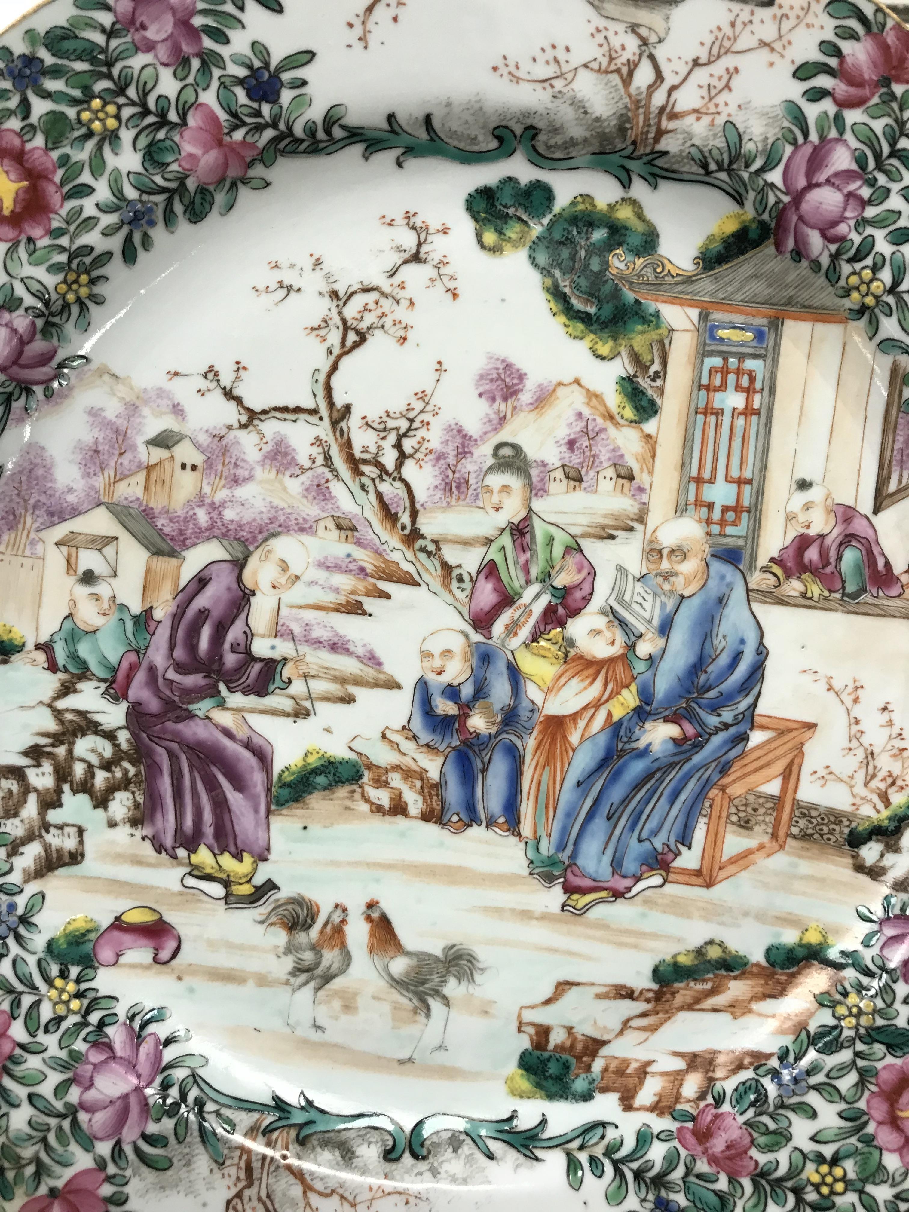A Chinese Qianlong famille rose plate, t - Image 13 of 20