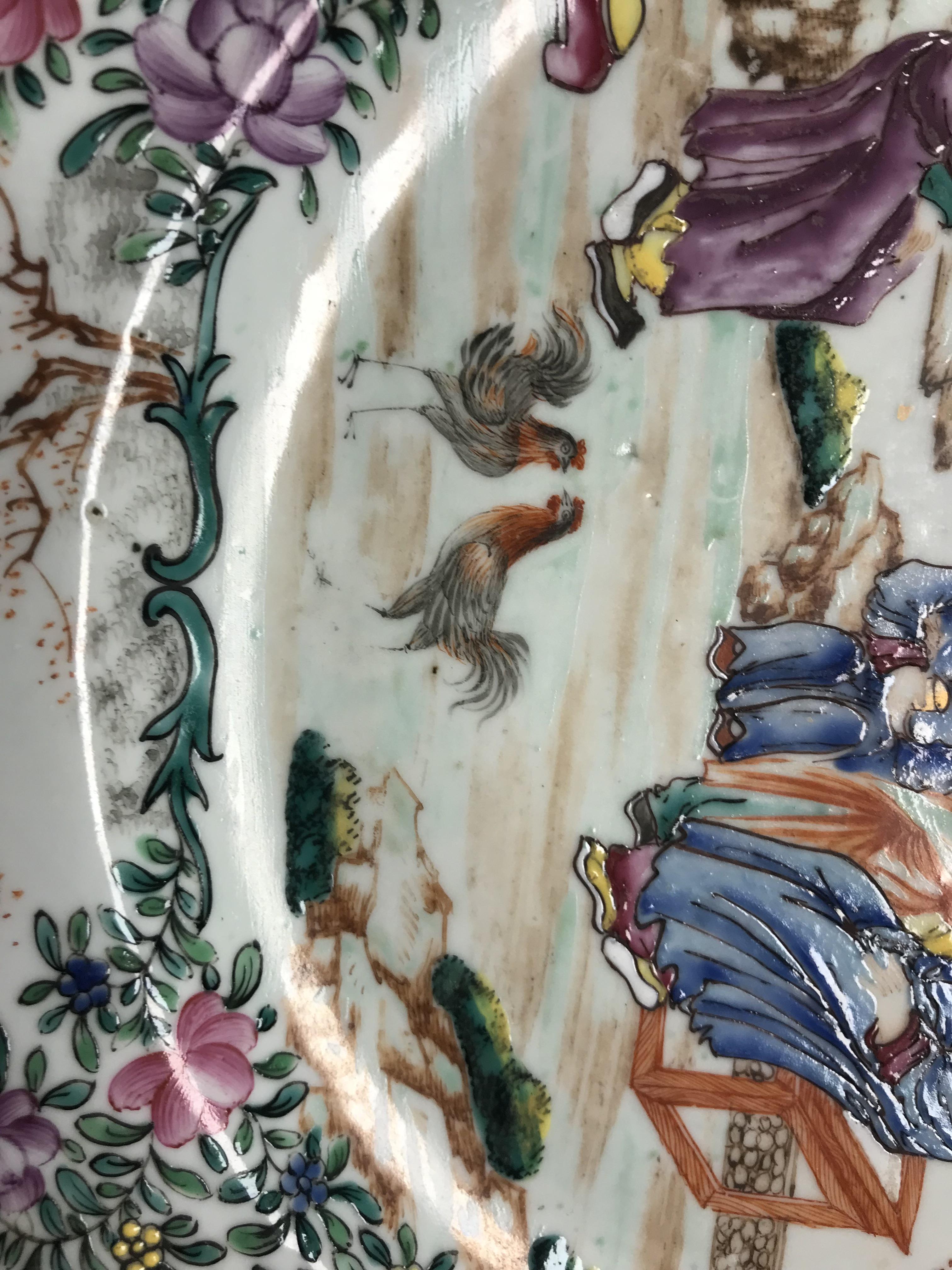 A Chinese Qianlong famille rose plate, t - Image 8 of 19