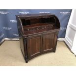 A 19th Century mahogany bureau, the plai