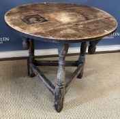 A 19th Century sycamore cricket table, t