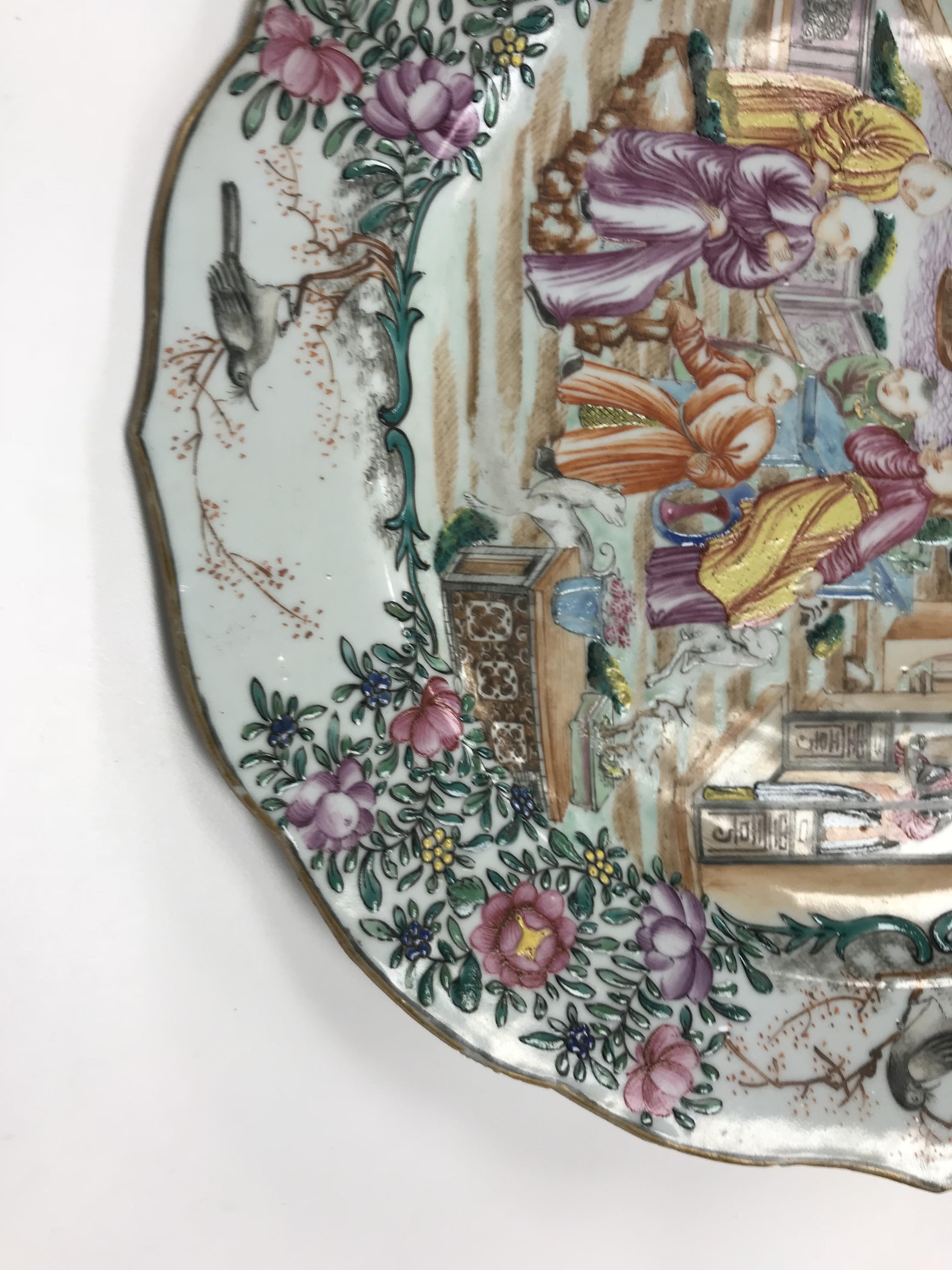 A Chinese Qianlong famille rose plate, t - Image 15 of 18