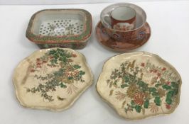 A Chinese famille rose soap dish with pi