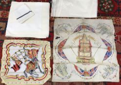 A Utility Christening gown, an Elizabeth II Coronation commemorative hankie, an Edward VIII