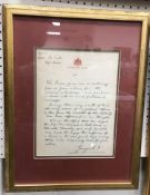 A George V printed letter dated 1918 on Buckingham Palace headed paper to 27250 Private Taylor,