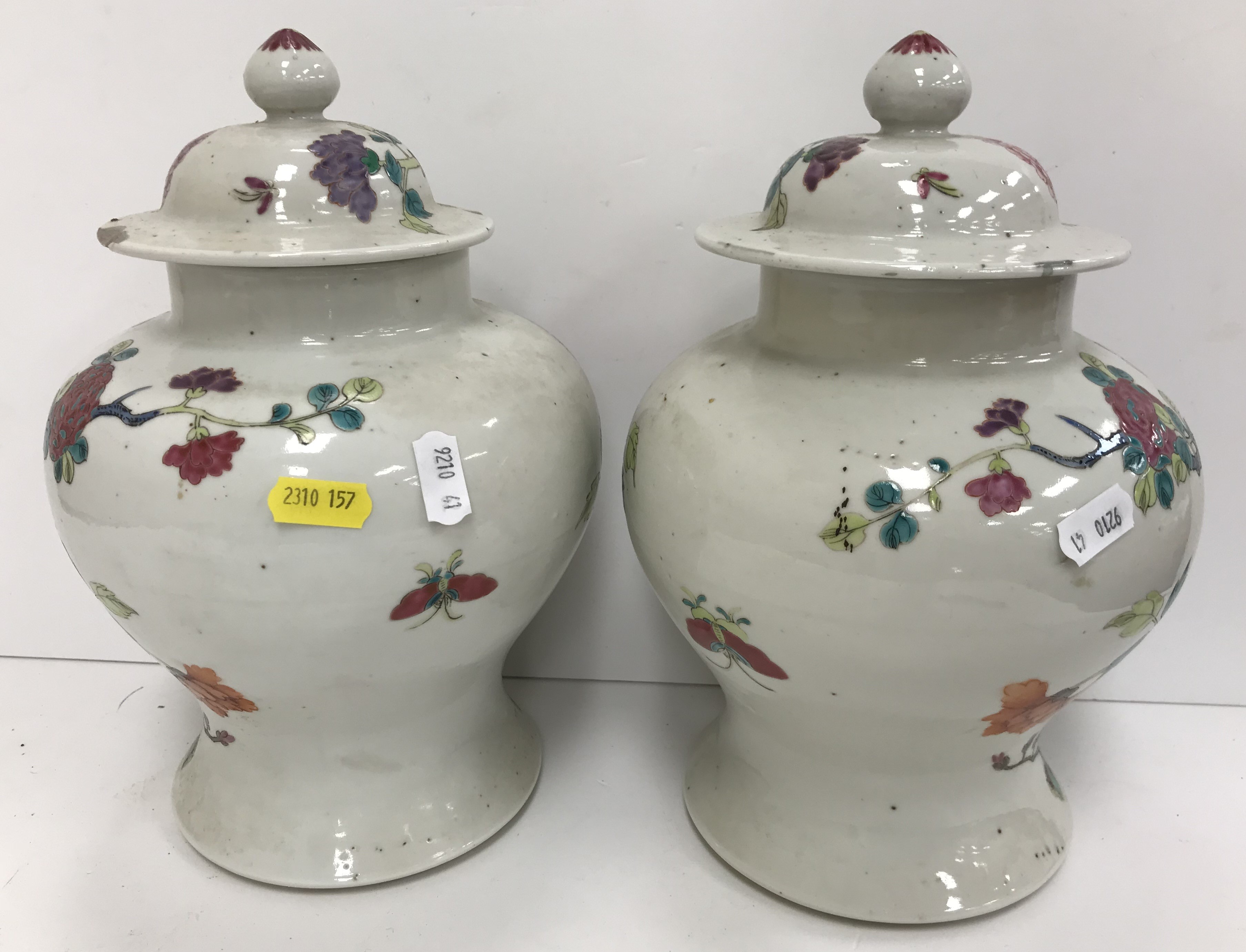 A pair of 19th Century Chinese famille rose vases and covers, the main body decorated with - Image 2 of 52