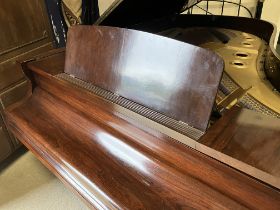 A circa 1900 rosewood cased grand piano, the iron framed over strung movement by Blüthner of