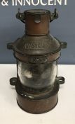 A vintage copper mast head lamp by Tung