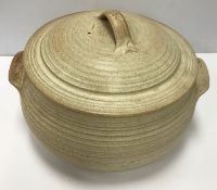 A Studio Pottery tureen/lidded cooking p