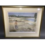 After Sir William Russell Flint, Carlotta on the Loire, colour print, limited edition number 179/