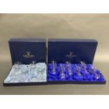 A boxed set of four Gleneagles crystal wines together with a set of six wines also in presentation