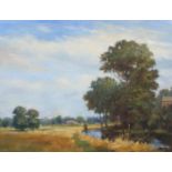 ARR Michael Curgenven (20th/21st century), Rodley, Leeds, oil on board, unsigned, artist's label