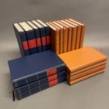 Goethe, Johann Wolfgang von: The Collected Works, eight uniform bound volumes, dark blue with red/