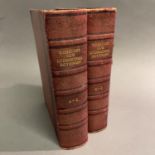 Websters New International Dictionary pub.1918 G Bell & Sons Ltd London, red morocco, 2 vols