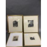 By and after Paul L Kershaw four black and white wood engravings of Scottish Mountains and lochs,