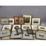 A quantity of hand tinted engravings Country Houses, military uniforms etc