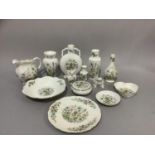 A collection of Aynesley Wild Tudor china including jug and bowl, lidded trinket box, frog shaped