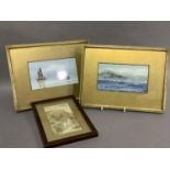 H. Nelson seascapes with shipping, watercolour and gouache, signed to lower right, 10cm by 17cm, a