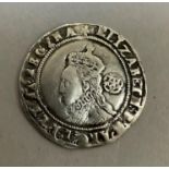 Elizabeth I six pence 1575