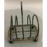 A silver four section toast rack, Birmingham 1920, approximate weight 4oz