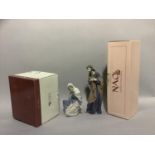 Two Nao figures, Mary and Joseph, 18cm and 28cm high, complete with boxes