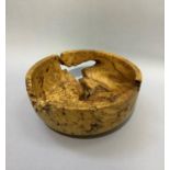 A burr wood turned bowl, 33cm diameter by 14cm high