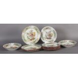 A COPELAND SPODE CHINESE PHEASANT PATTERN PART SERVICE, comprising eight plates, 23cm diameter, four