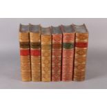 BINDINGS: THE WORKS OF BEAUMONT & FLETCHER, 2 vols, full calf, pub. Moxan London (one front board