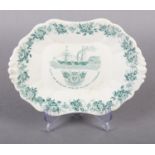 CITY OF DUBLIN STEAM PACKET CO, pottery plate printed in green with text and vignette of a steam