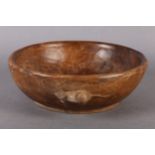 THOMPSON OF KILBURN 'MOUSEMAN', an early oak bowl, c.1930-40s, circular, the exterior carved in