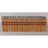 CARLYLE, THOMAS - CARLYLE'S WORKS in 17 vols, half calf and marbled boards, gilt raised spines and