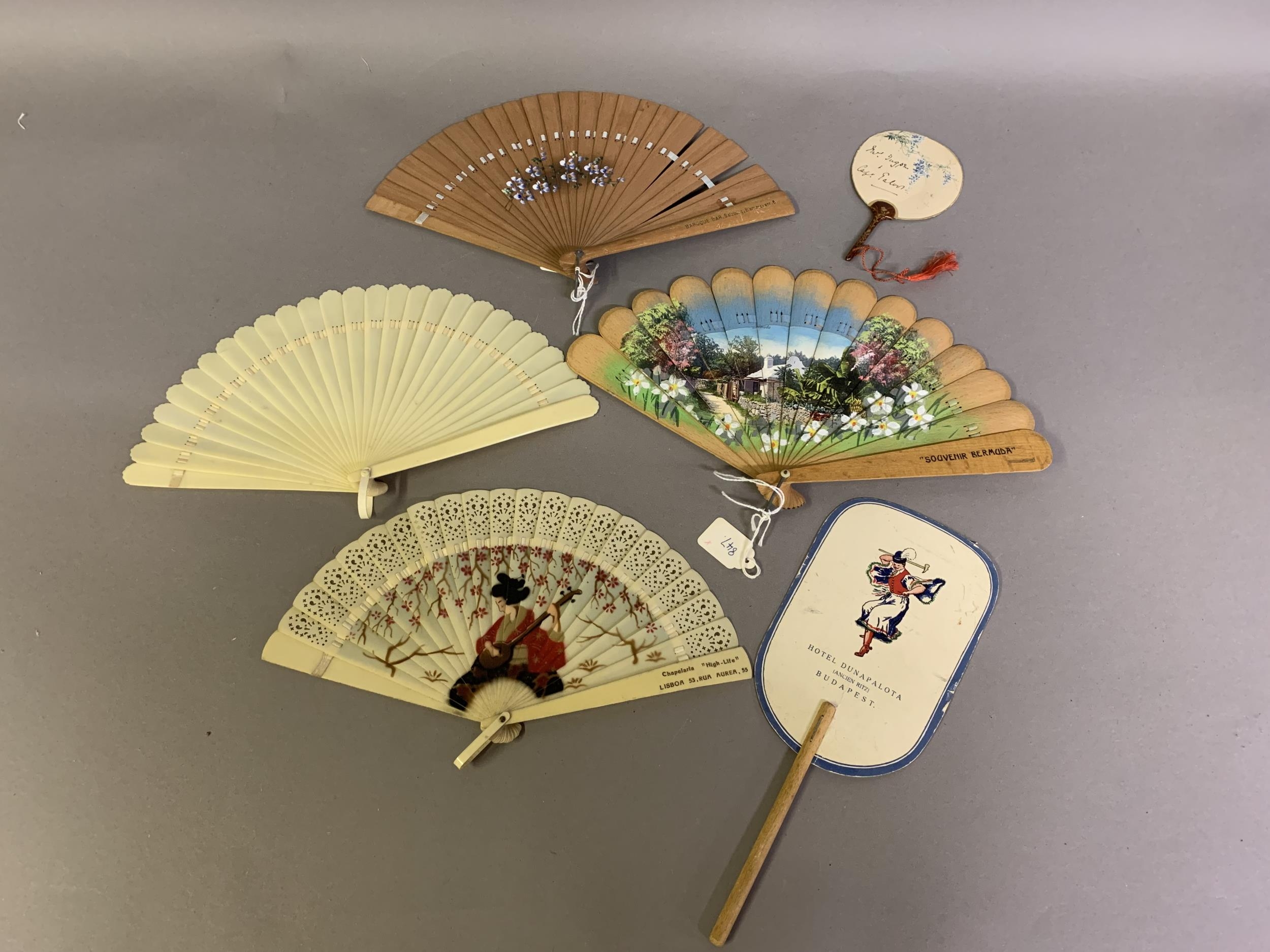 Across the Continents: a selection of fans from different counties, to include a small wood brisé