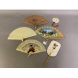 Across the Continents: a selection of fans from different counties, to include a small wood brisé