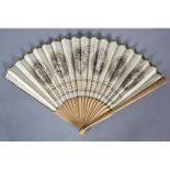 Gay’s SHEPHERD’S week, a printed fan c 1790’s, with six oval vignettes for the days Monday to
