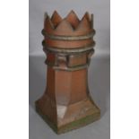 A crown top chimney pot approximately approx. 34cm diameter x 36cm wide at base x 77cm high