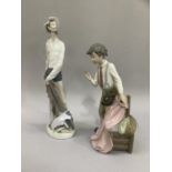 Two Lladro figures, Don Quixote with sword 30cm highand young matador