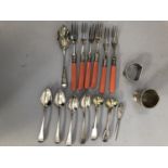 A collection of late 18th century and early 19th century silver tea and salt spoons, all with